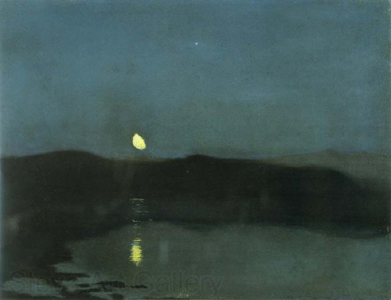 William Stott of Oldham Waning Moon Norge oil painting art